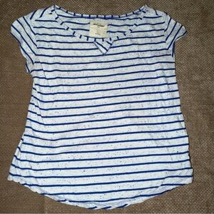 Abercrombie & Fitch Blue and White Striped Kids Tee